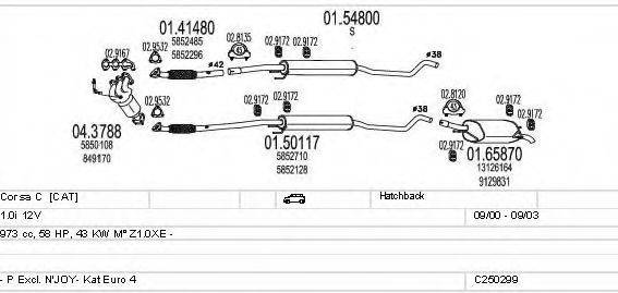 MTS C250299005435 Система випуску ОГ