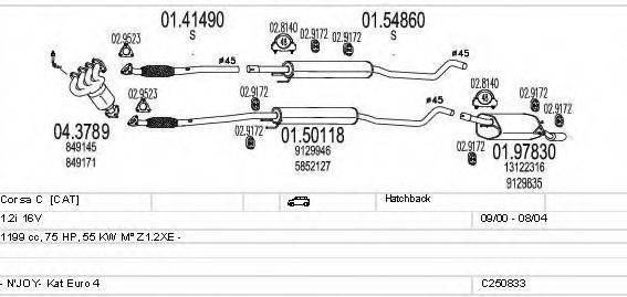 MTS C250833005019 Система випуску ОГ