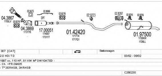 MTS C260230006129 Система випуску ОГ