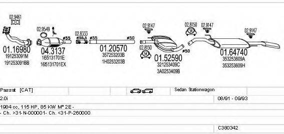 MTS C380342003200 Система випуску ОГ