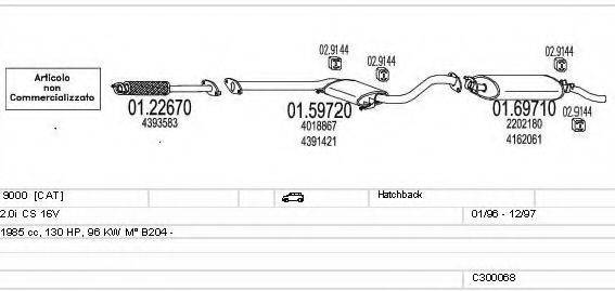 MTS C300068003654 Система випуску ОГ