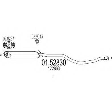 MTS 0152830 Середній глушник вихлопних газів
