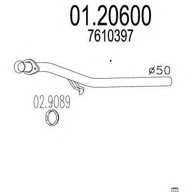 MTS 0120600 Труба вихлопного газу