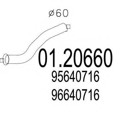 MTS 0120660 Труба вихлопного газу