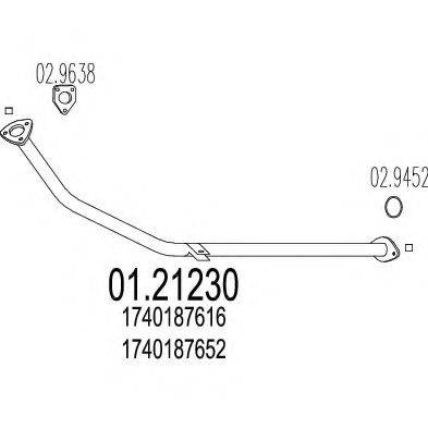 MTS 0121230 Труба вихлопного газу