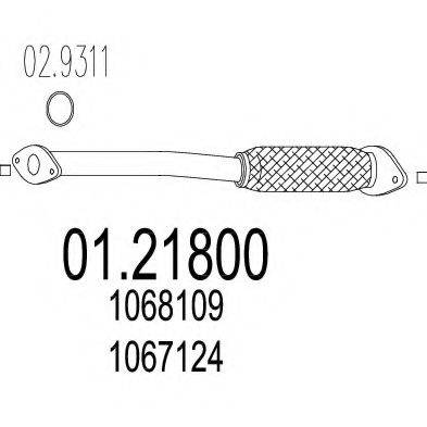 MTS 0121800 Труба вихлопного газу