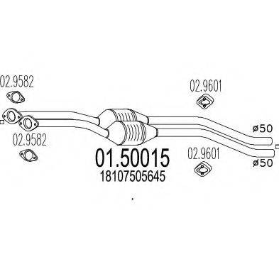MTS 0150015 Середній глушник вихлопних газів