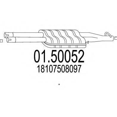 MTS 0150052 Середній глушник вихлопних газів