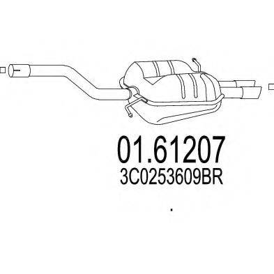 MTS 0161207 Глушник вихлопних газів кінцевий