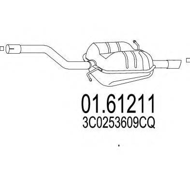 MTS 0161211 Глушник вихлопних газів кінцевий