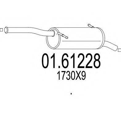 MTS 0161228 Глушник вихлопних газів кінцевий