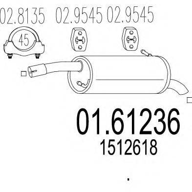 MTS 0161236 Глушник вихлопних газів кінцевий