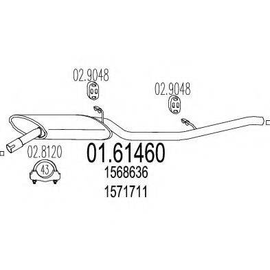 MTS 0161460 Глушник вихлопних газів кінцевий