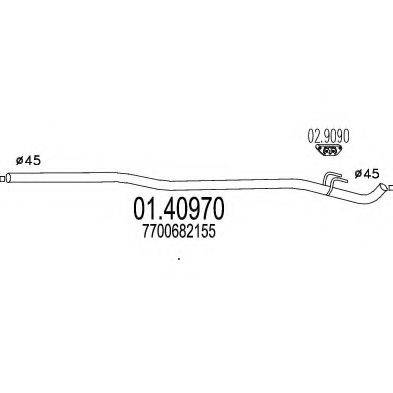 MTS 0140970 Труба вихлопного газу