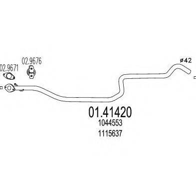MTS 0141420 Труба вихлопного газу