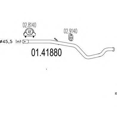 MTS 0141880 Труба вихлопного газу