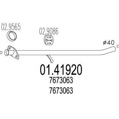 MTS 0141920 Труба вихлопного газу