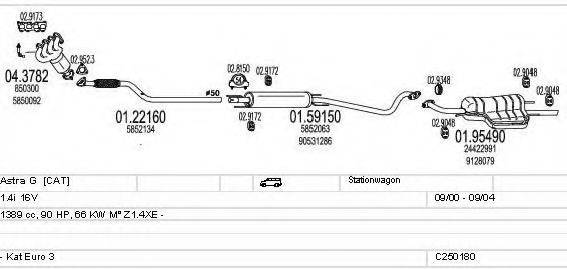 MTS C250180005300 Система випуску ОГ