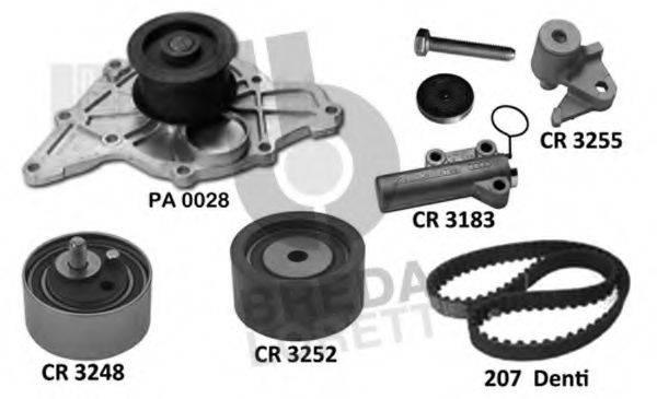 BREDA LORETT KPA0670A Водяний насос + комплект зубчастого ременя