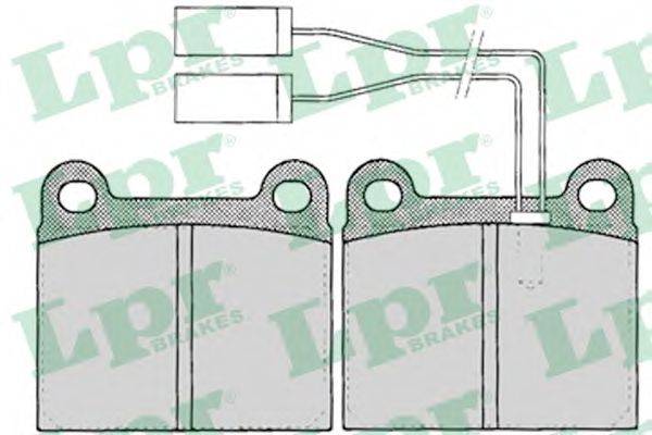 LPR 05P023 Комплект гальмівних колодок, дискове гальмо