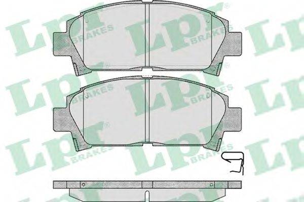LPR 05P573 Комплект гальмівних колодок, дискове гальмо