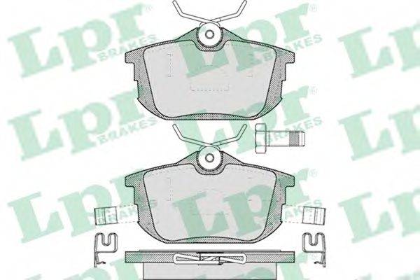 LPR 05P621 Комплект гальмівних колодок, дискове гальмо