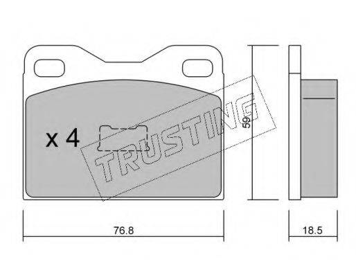 TRUSTING 0172 Комплект гальмівних колодок, дискове гальмо