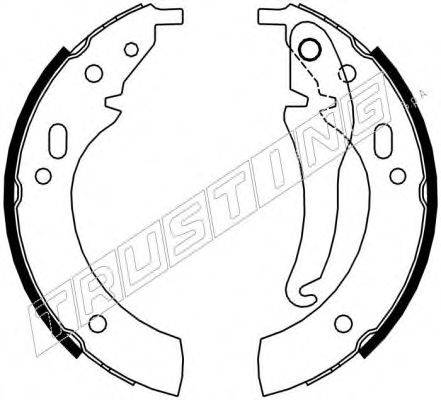 TRUSTING 019016 Комплект гальмівних колодок