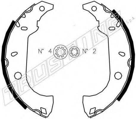 TRUSTING 034091S Комплект гальмівних колодок