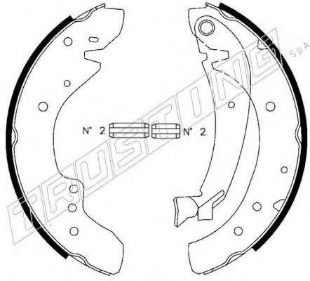 TRUSTING 034096 Комплект гальмівних колодок