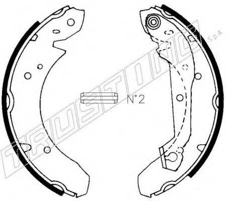 TRUSTING 040113 Комплект гальмівних колодок