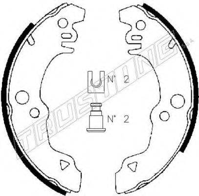 TRUSTING 040121 Комплект гальмівних колодок