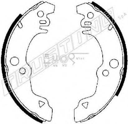 TRUSTING 040121K Комплект гальмівних колодок