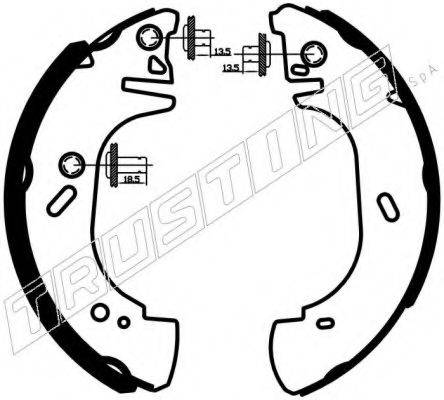 TRUSTING 040136 Комплект гальмівних колодок