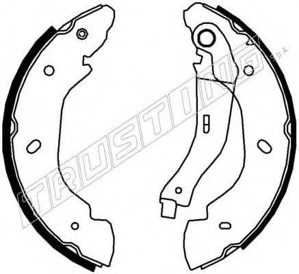 TRUSTING 040148 Комплект гальмівних колодок