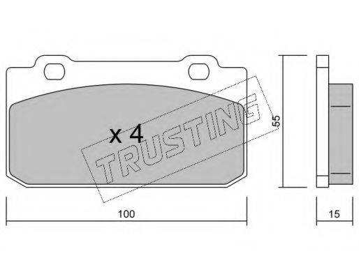 TRUSTING 0420 Комплект гальмівних колодок, дискове гальмо