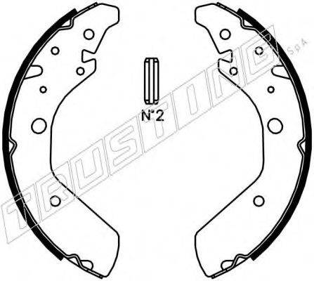 TRUSTING 044024 Комплект гальмівних колодок