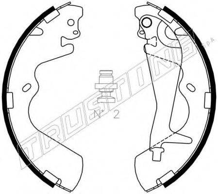 TRUSTING 046208 Комплект гальмівних колодок