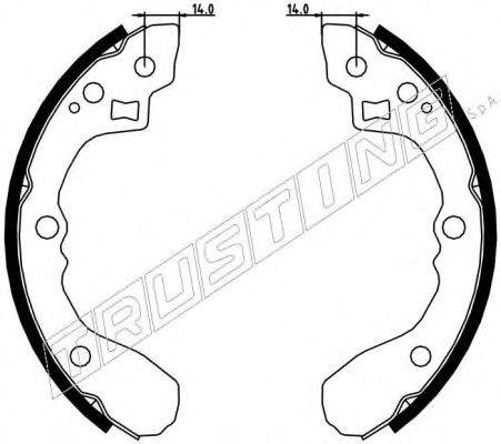 TRUSTING 049151 Комплект гальмівних колодок