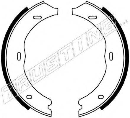 TRUSTING 052135 Комплект гальмівних колодок, стоянкова гальмівна система