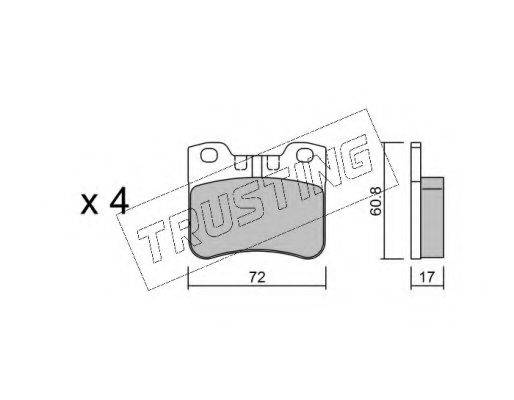 TRUSTING 0622 Комплект гальмівних колодок, дискове гальмо
