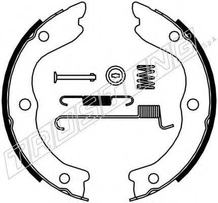 TRUSTING 067196K Комплект гальмівних колодок, стоянкова гальмівна система