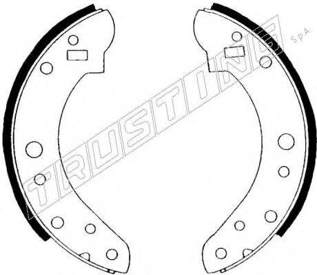TRUSTING 092301 Комплект гальмівних колодок