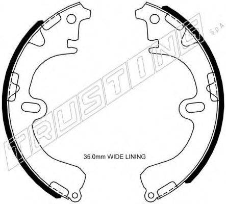 TRUSTING 115290 Комплект гальмівних колодок