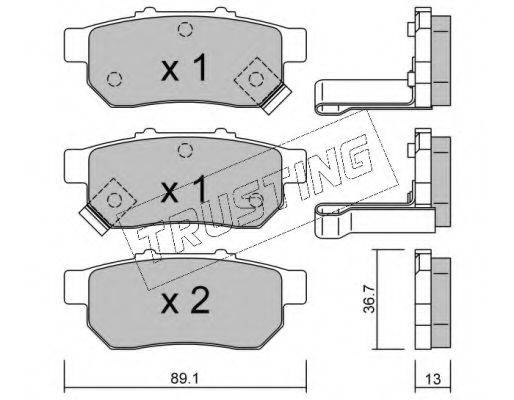 TRUSTING 1791 Комплект гальмівних колодок, дискове гальмо