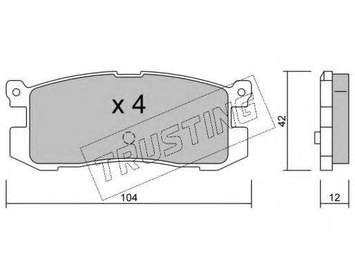 TRUSTING 2420 Комплект гальмівних колодок, дискове гальмо