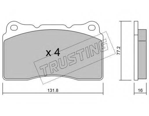 TRUSTING 2971 Комплект гальмівних колодок, дискове гальмо