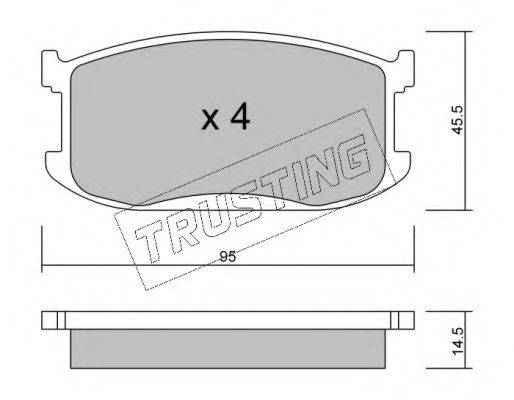 TRUSTING 4830 Комплект гальмівних колодок, дискове гальмо