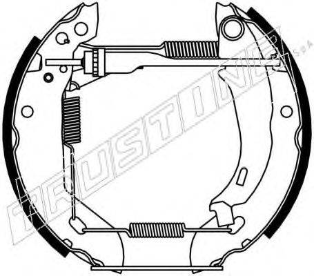 TRUSTING 6012 Комплект гальмівних колодок