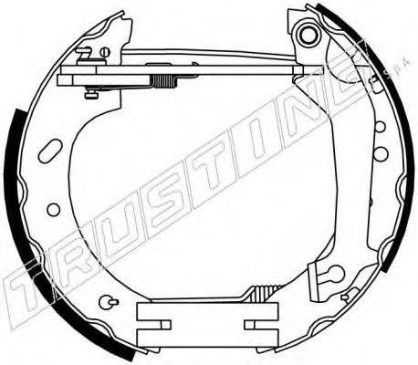 TRUSTING 6312 Комплект гальмівних колодок